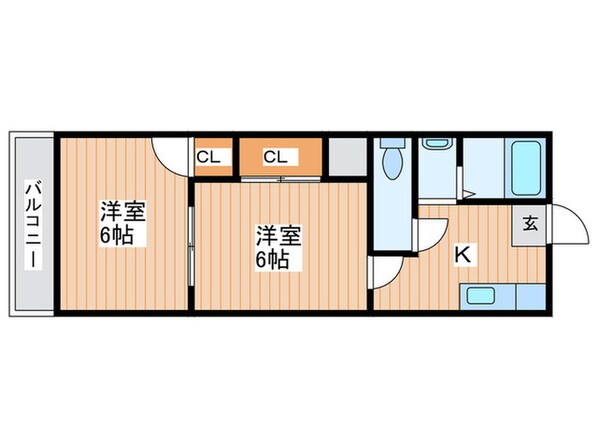 ヴィラナリ－南寺方の物件間取画像